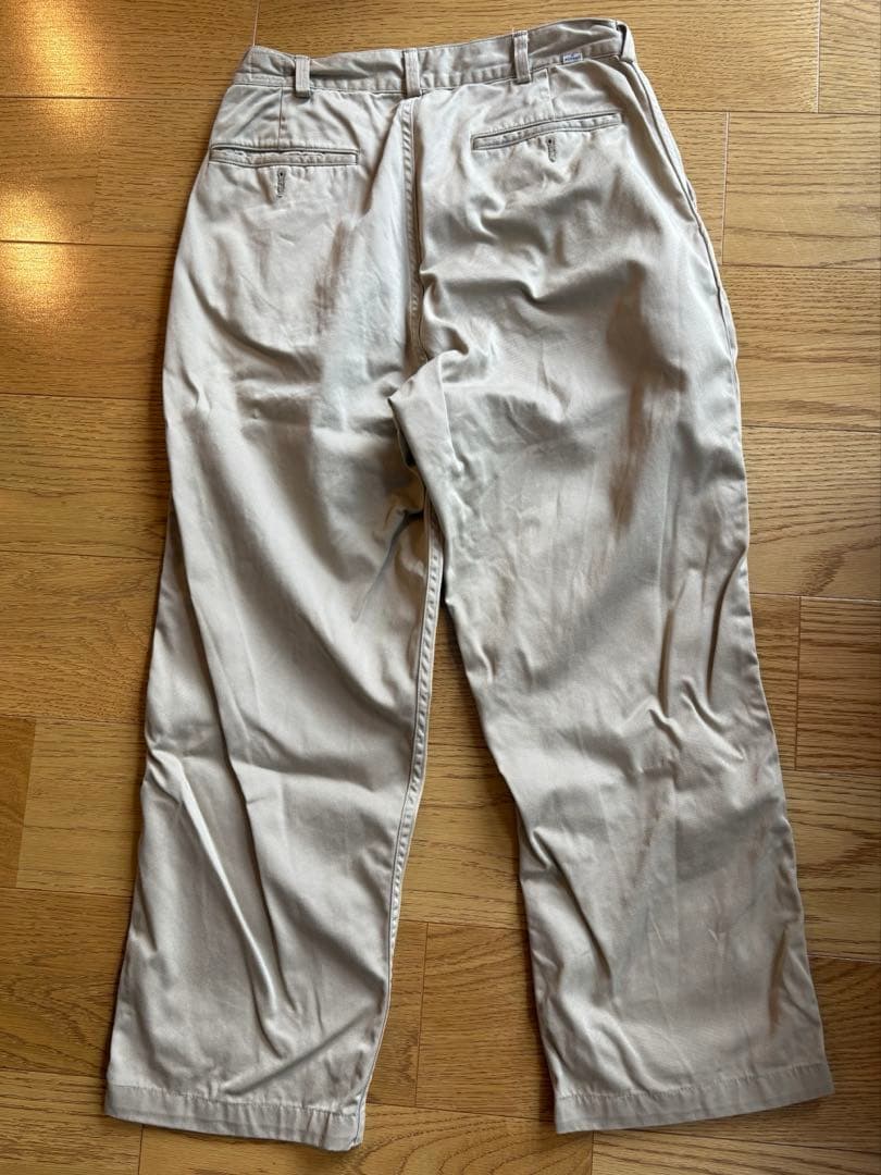 オアスロウ　orslow ツータックワイドトラウザー