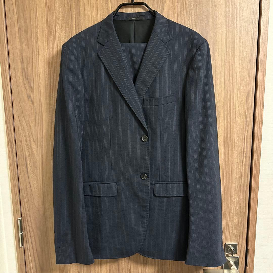 JIL SANDER ネイビー ストライプ スーツ50