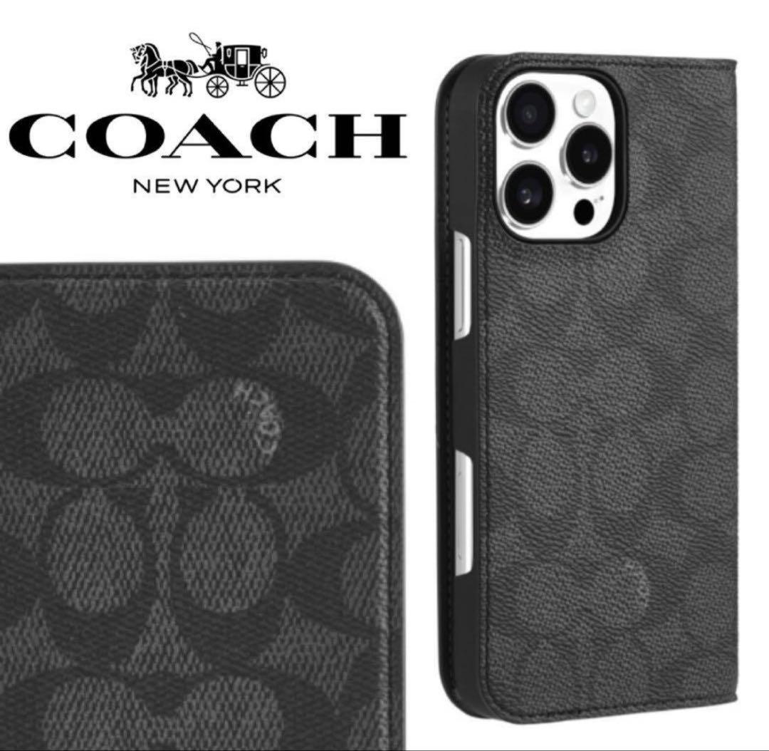 新品★コーチiPhone16ProMax用！