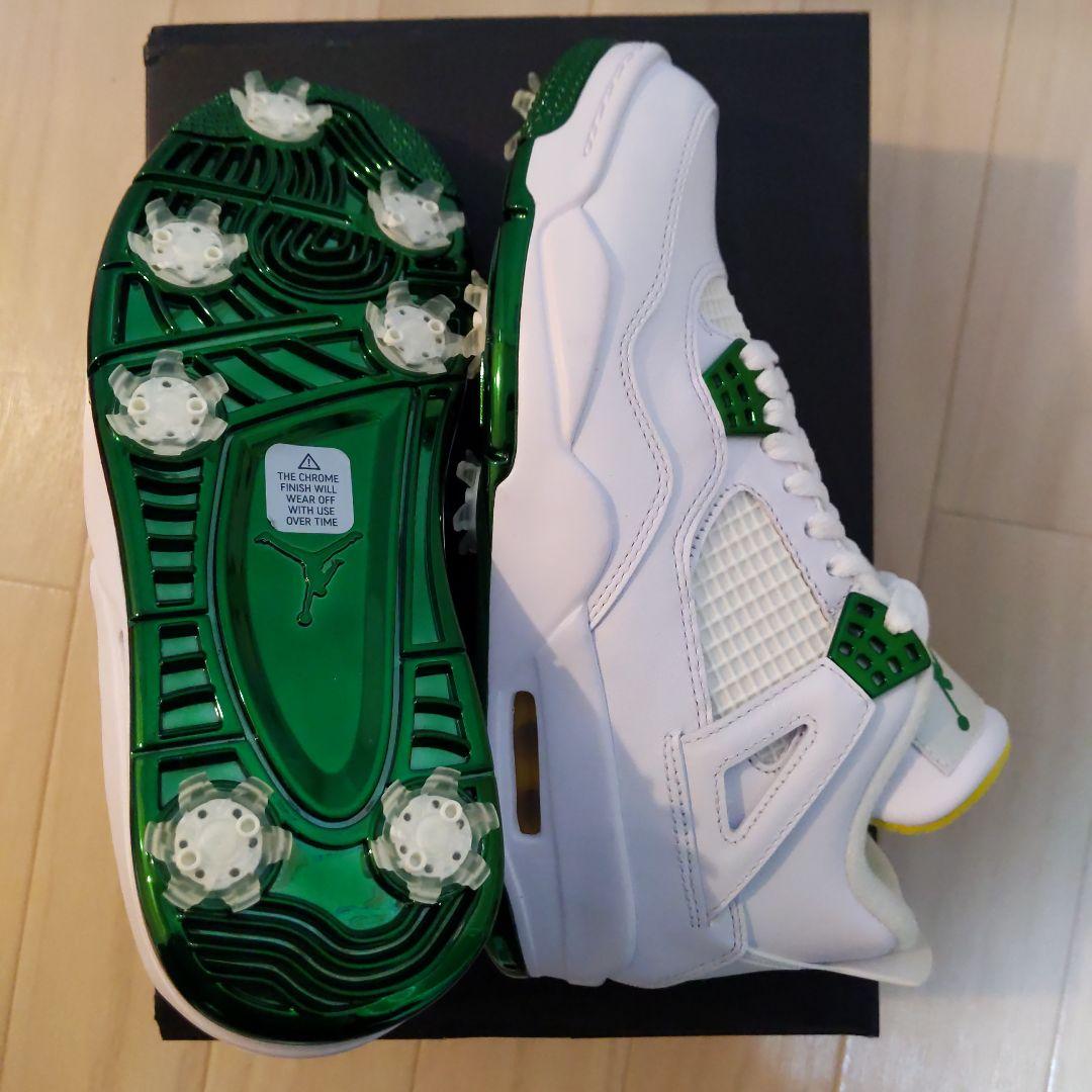 値下げ【レアモデル】NIKE JORDAN 4 GOLF 白緑黃 25.5cm