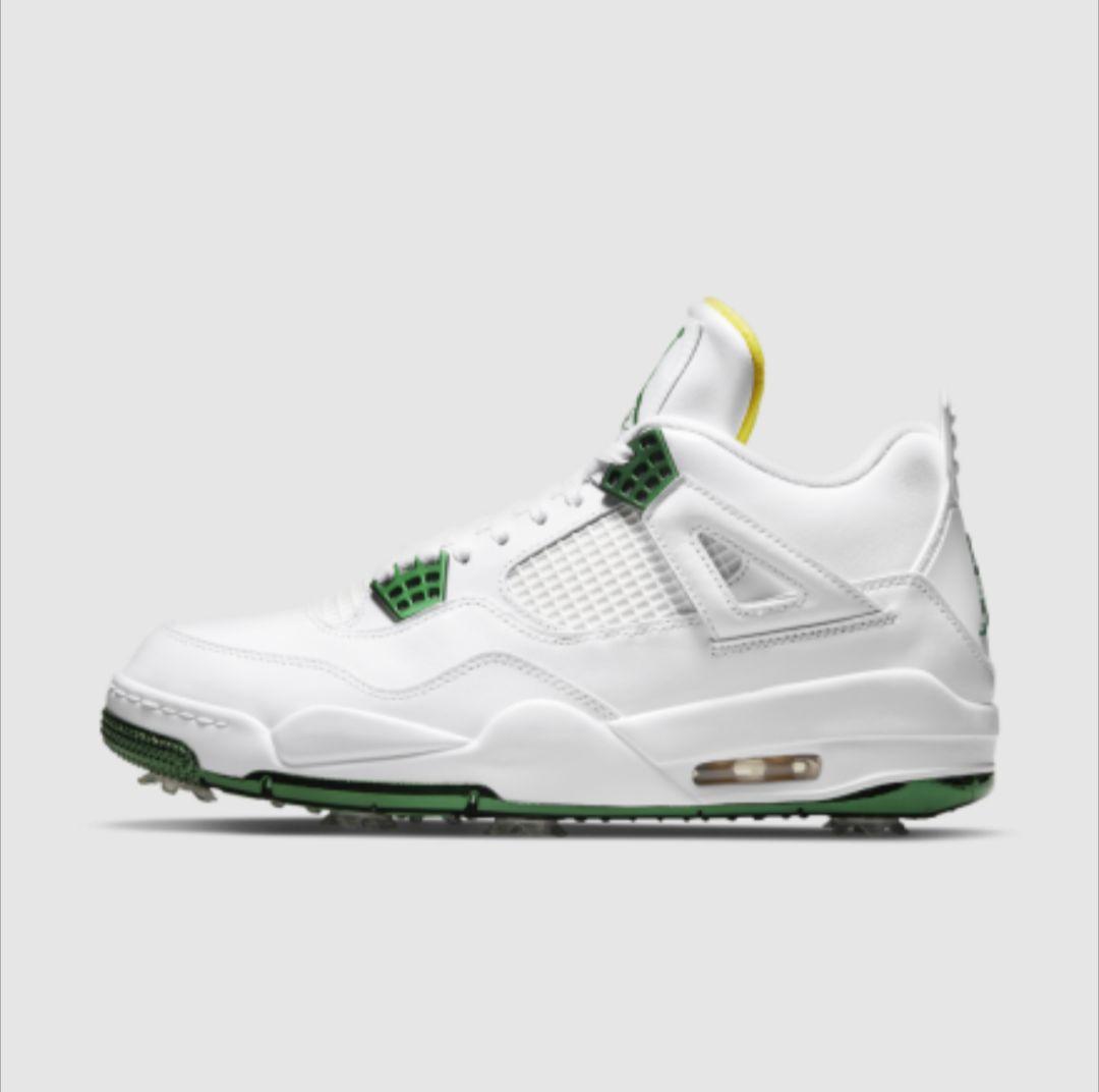 値下げ【レアモデル】NIKE JORDAN 4 GOLF 白緑黃 25.5cm