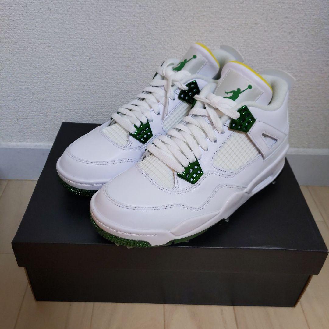 値下げ【レアモデル】NIKE JORDAN 4 GOLF 白緑黃 25.5cm