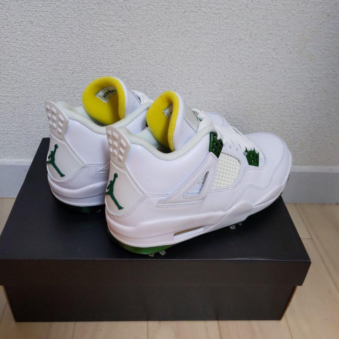 値下げ【レアモデル】NIKE JORDAN 4 GOLF 白緑黃 25.5cm