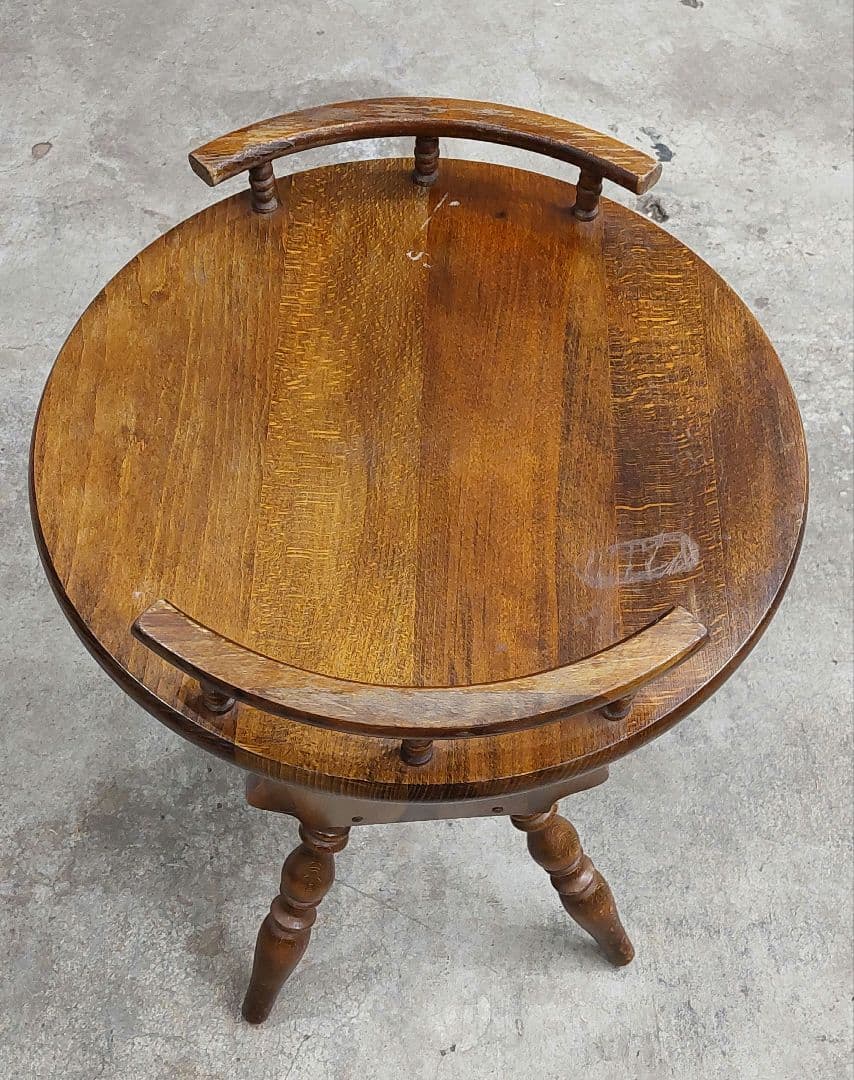 レトロ キツツキ 飛騨産業 サイドテーブル 丸テーブル コーヒーテーブル