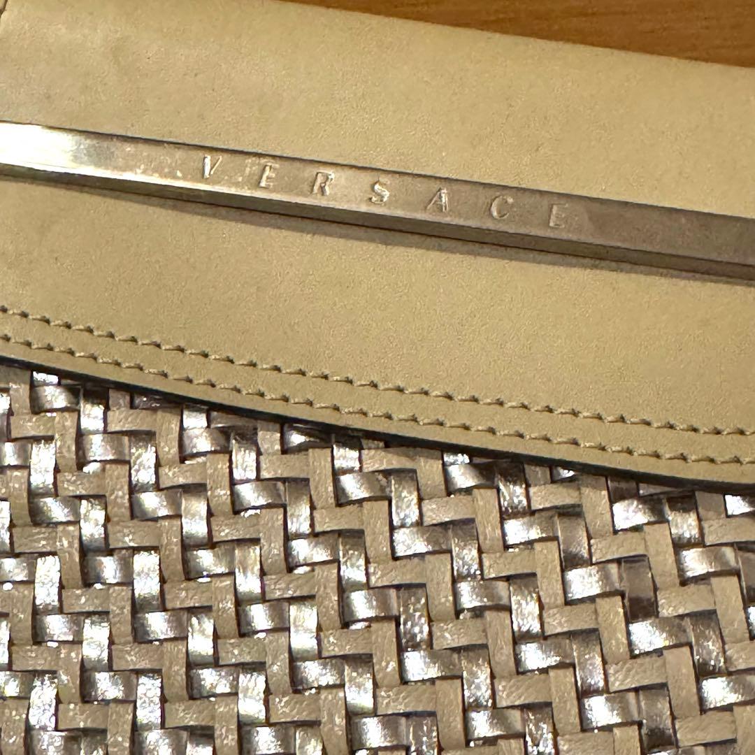 GIANNI VERSACE 90s メタリック大判クラッチ イタリア製