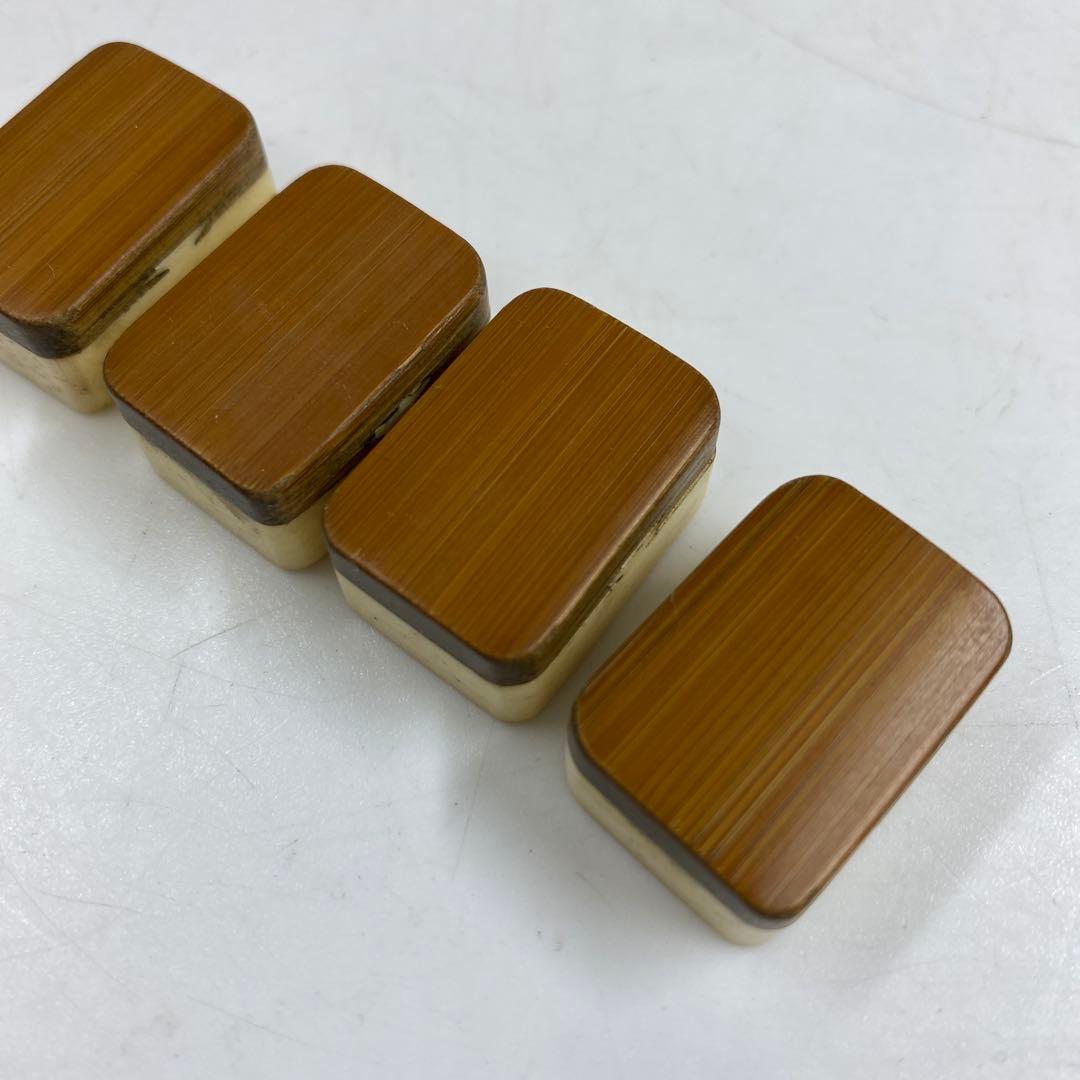 時代骨製　麻雀牌　唐木箱付　約1360g 東Y7-0312☆2Fトヒト