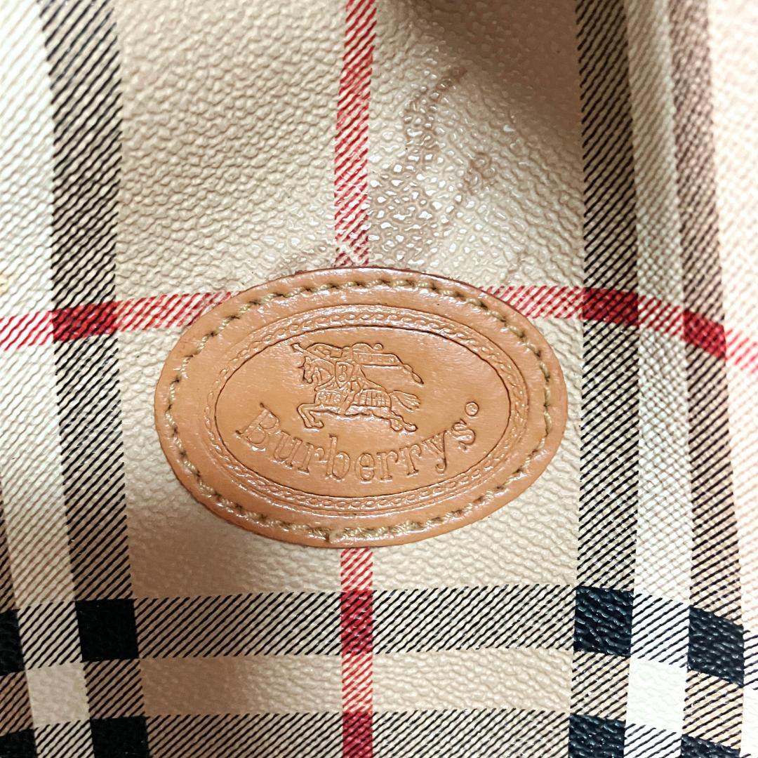 Burberrys ショルダーバッグ　巾着　ヴィンテージ ブラウン　ノバチェック