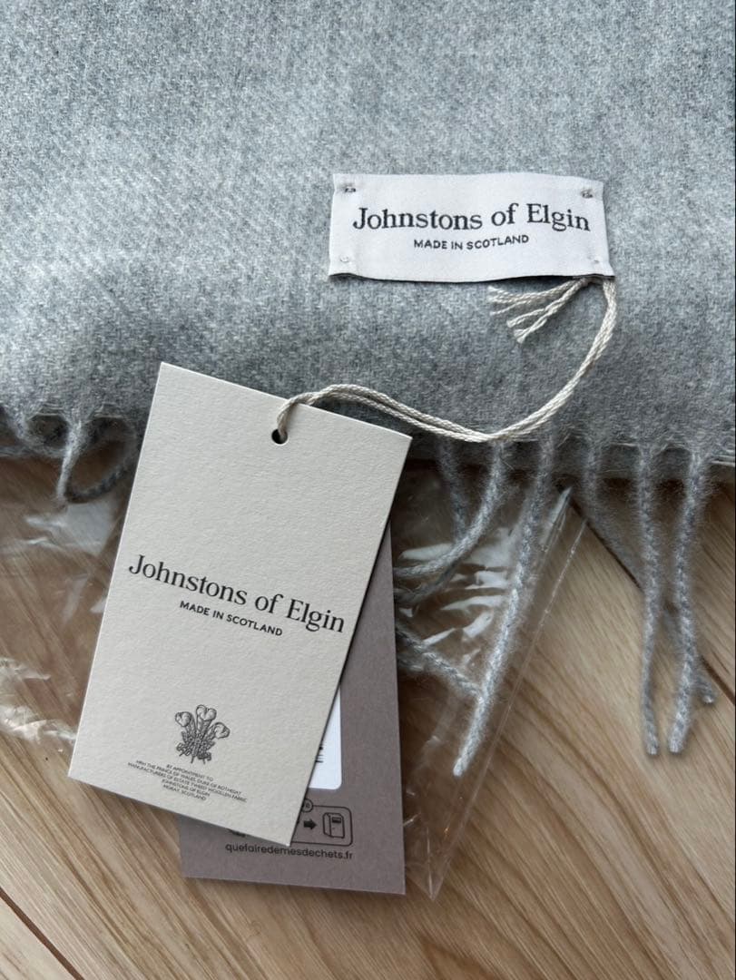 新品ジョンストンズ JOHNSTONS OF ELGIN カシミヤマフラー