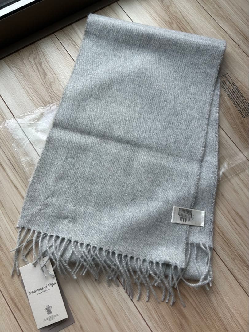 新品ジョンストンズ JOHNSTONS OF ELGIN カシミヤマフラー