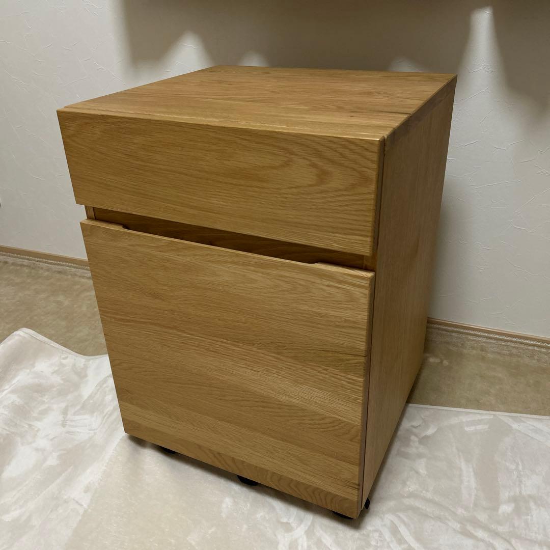 無印良品　オーク無垢材　キャビネット