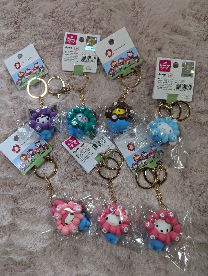 ✳サンリオミャクミャク✳なりきりキーホルダー✳パステルカラー7種✳