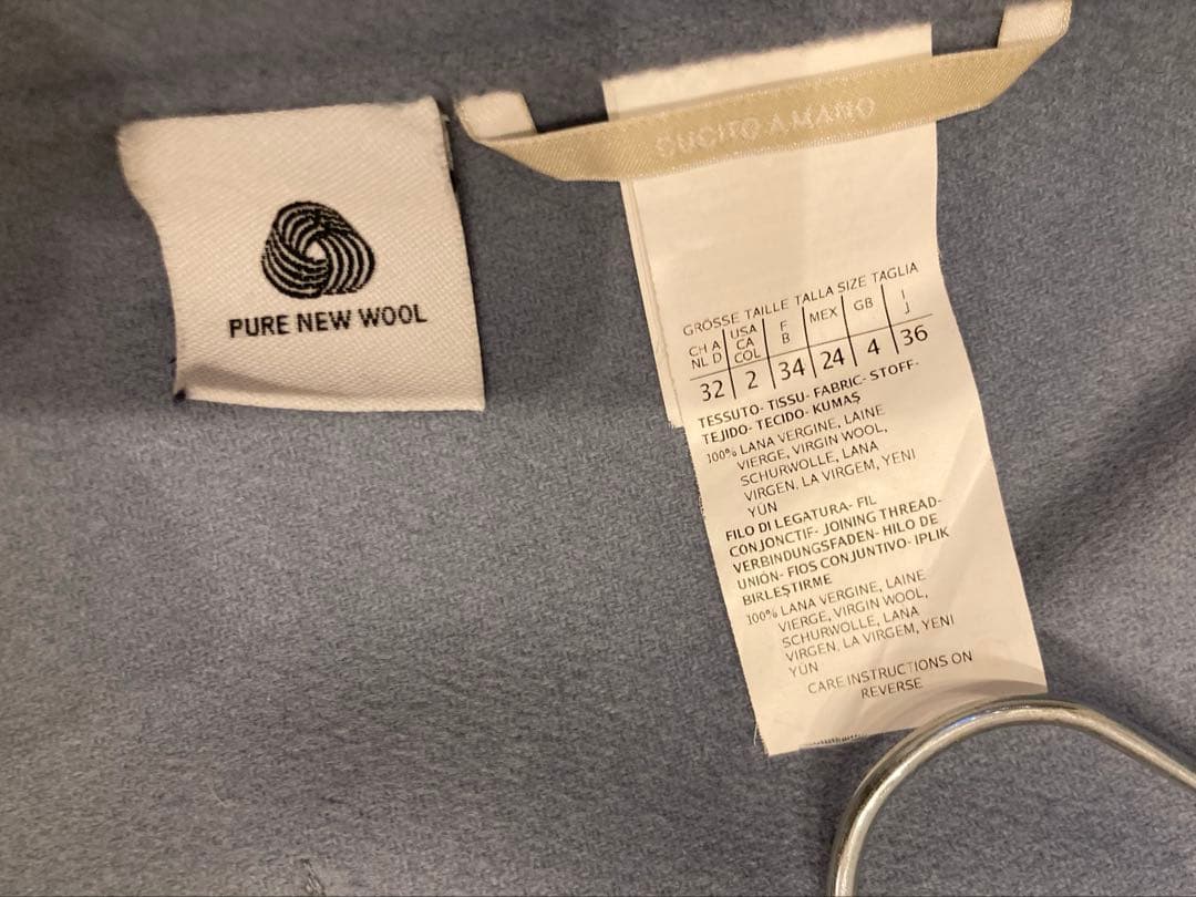 S MaxMara ブルー ロングコート