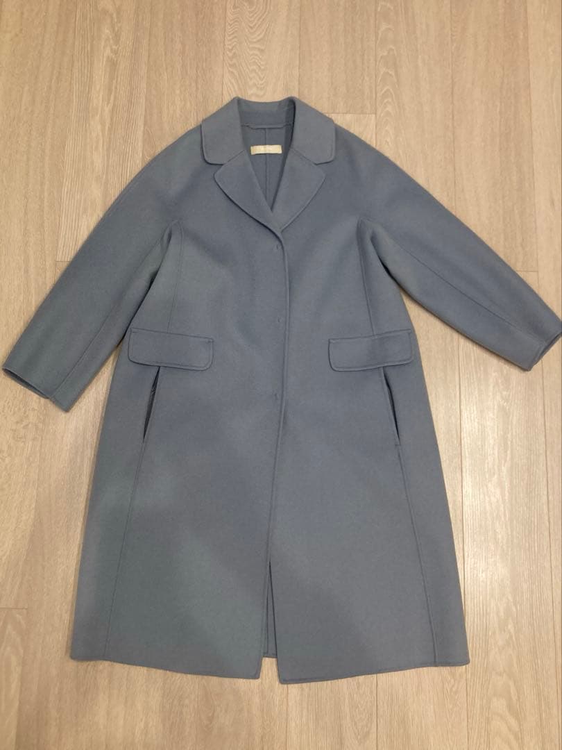S MaxMara ブルー ロングコート