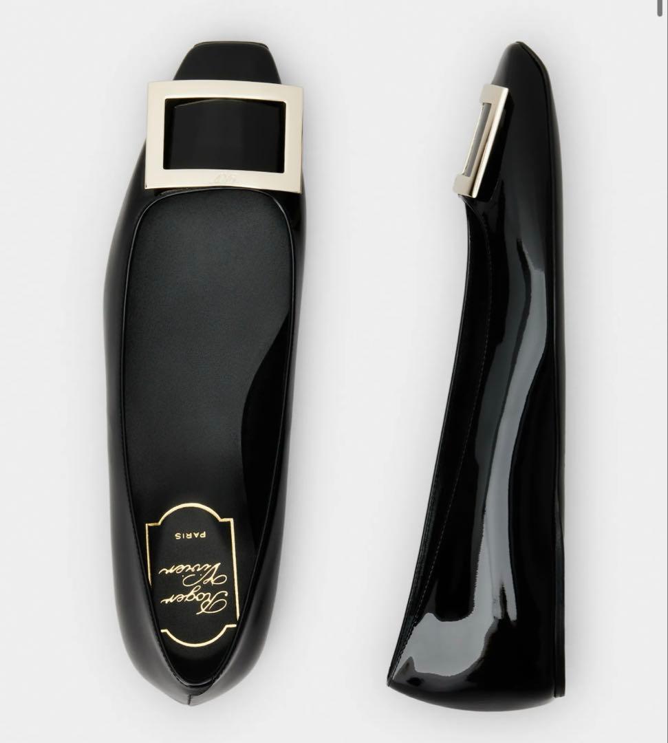 Roger Vivier トランペット　パテントレザー　バレリーナ　フラット