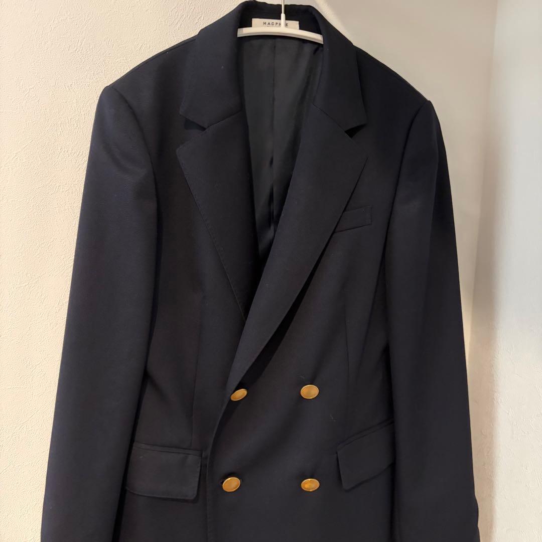 MACPHEEウールギャバジン ダブルブレストジャケット