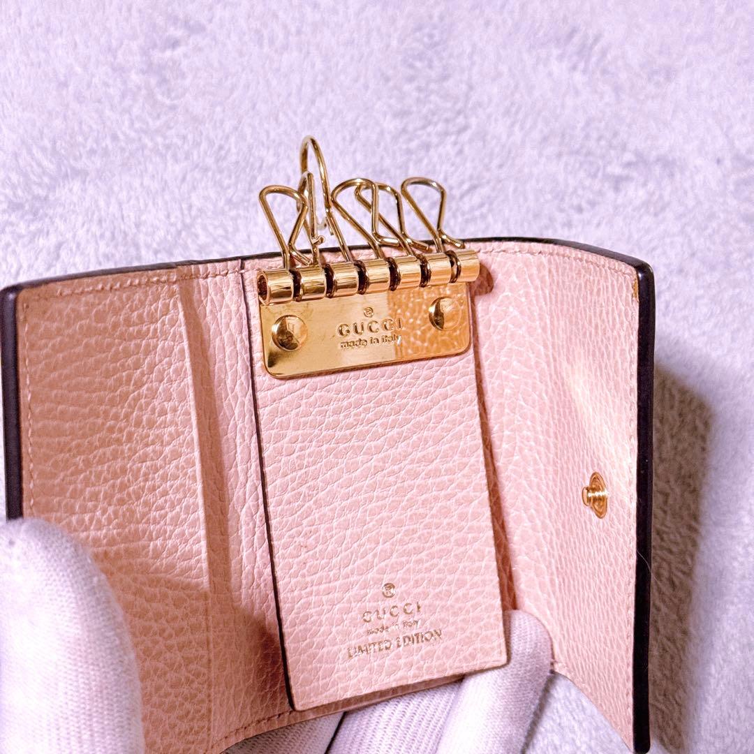 付属品完備【未使用】GUCCI キーケース 6連 GG マーモント スプリーム