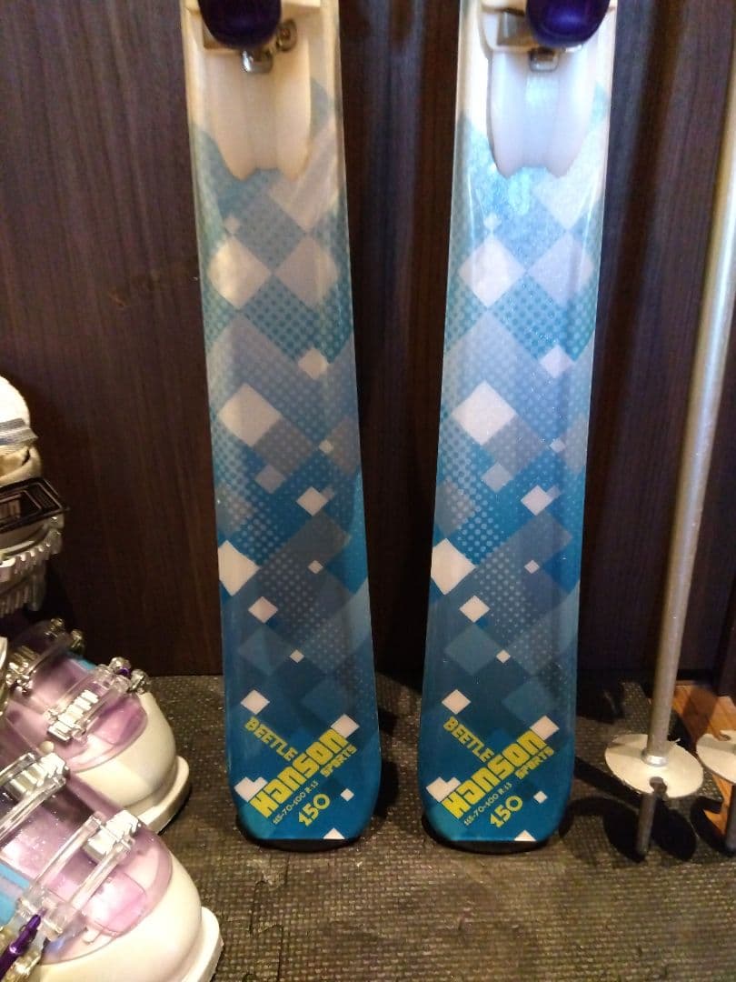 綺麗/HANSON/学生・レディース用/スキーセット/メンテ・WAX済み✔
