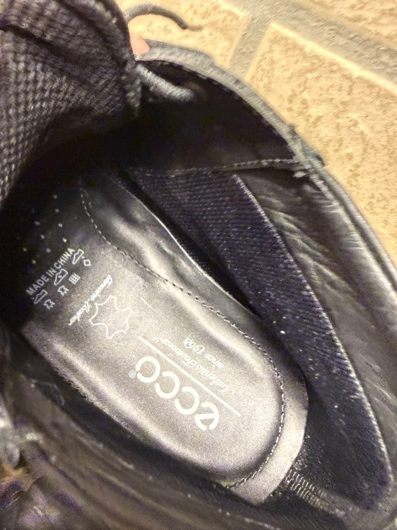 ECCO ゴアテックス　黒レザーブーツ