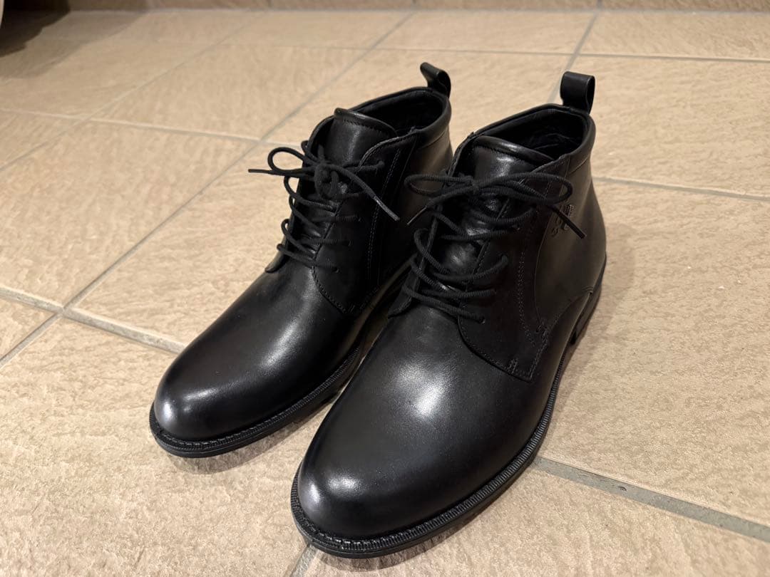 ECCO ゴアテックス　黒レザーブーツ