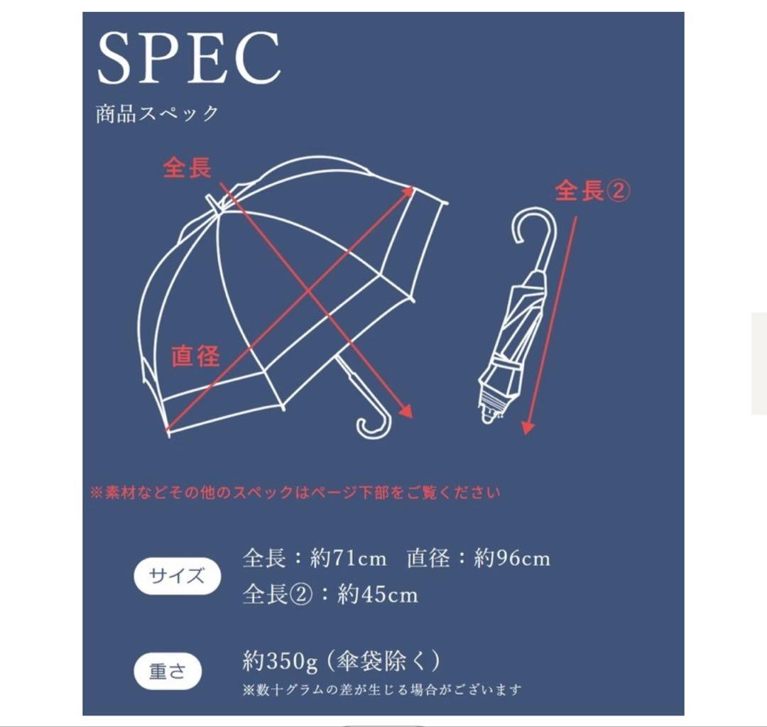 Rose Blanc 折りたたみ傘 ブラック×シャンパンベージュ