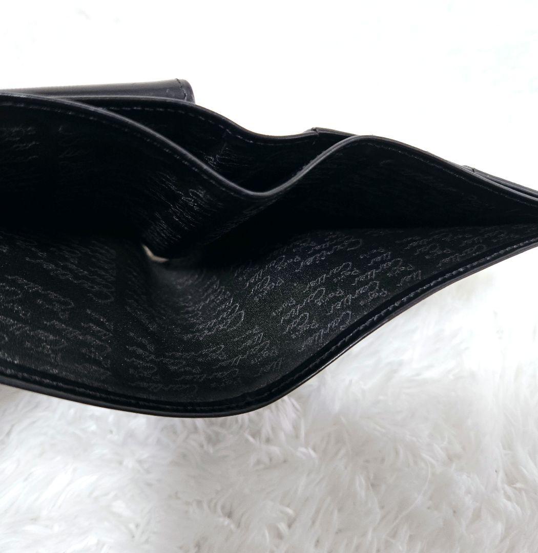 Cartier カルティエ ケース付き 二つ折り財布 ブラック レザー