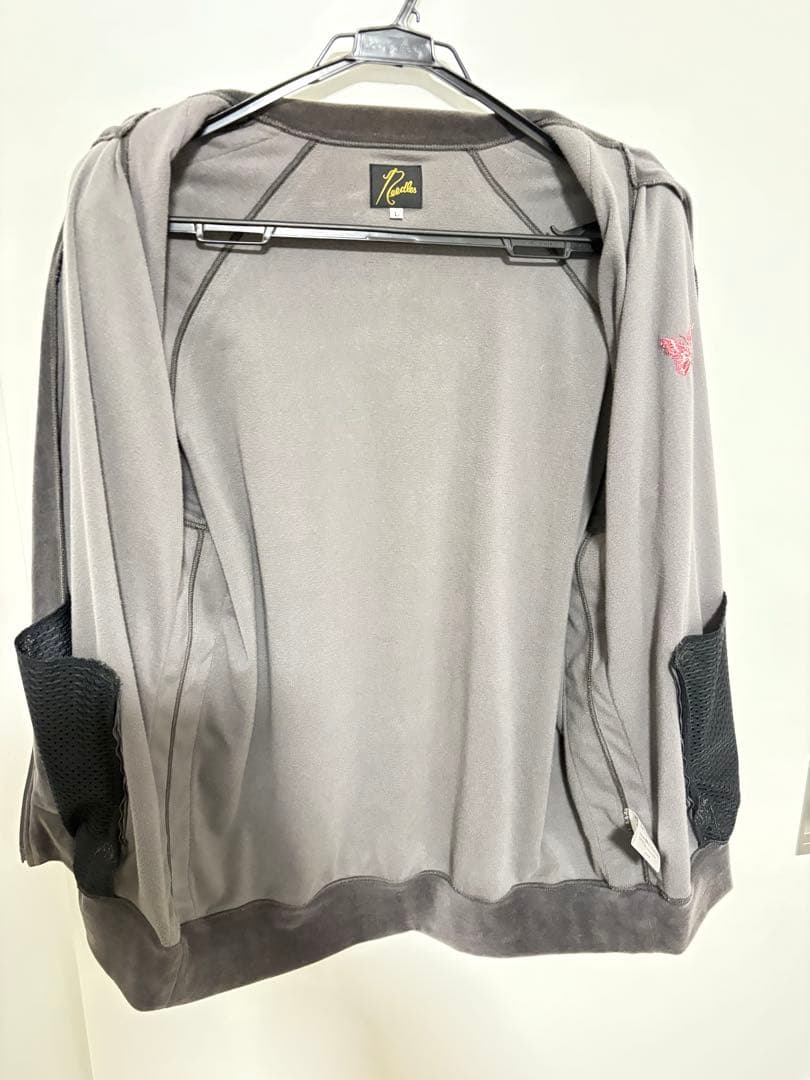 Needles ベロア セットアップ トラックジャケット ナロー グレー L
