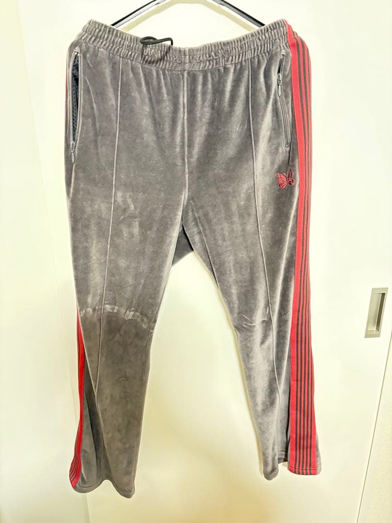 Needles ベロア セットアップ トラックジャケット ナロー グレー L