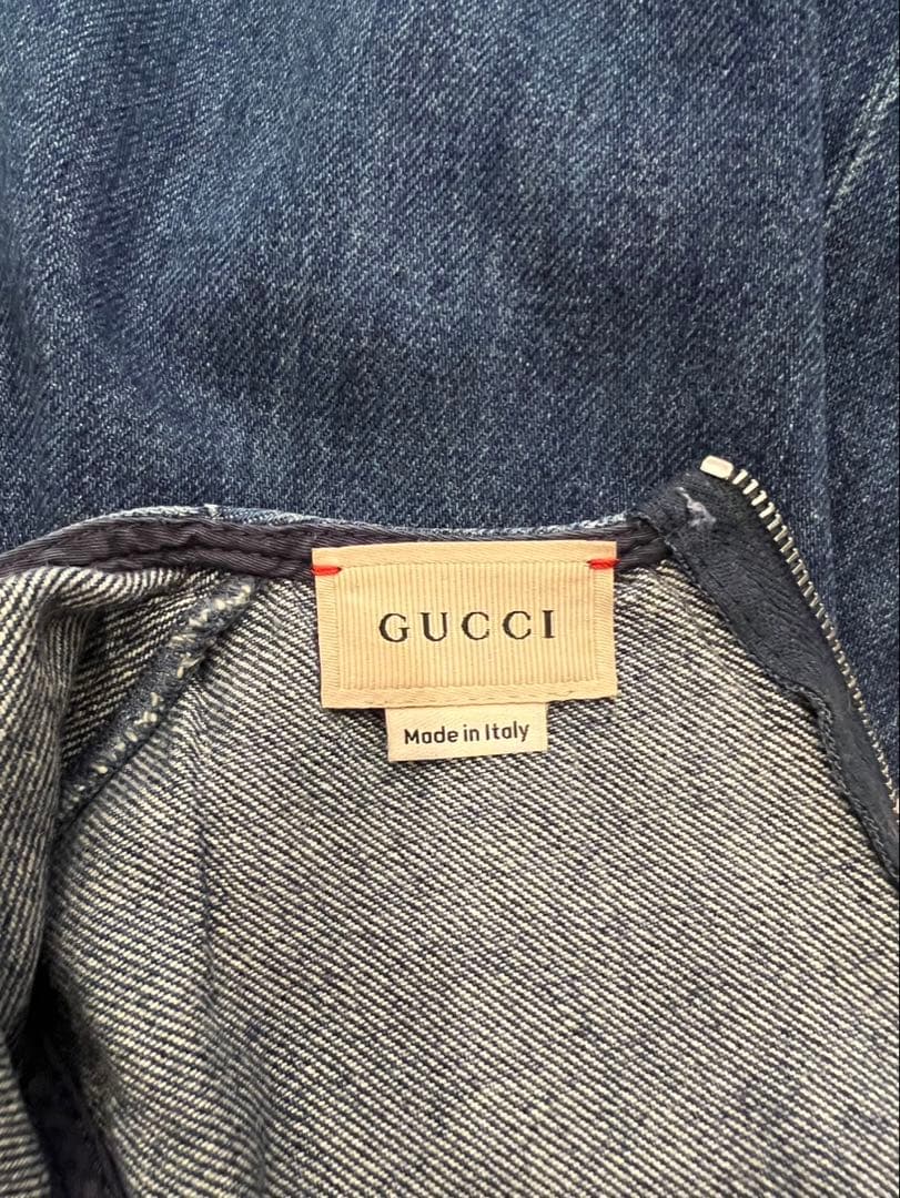 [美品]GUCCI デニム ノースリーブワンピース