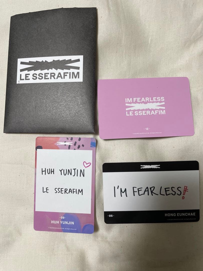 ルセラフィム　fearless フォトカード3枚セット