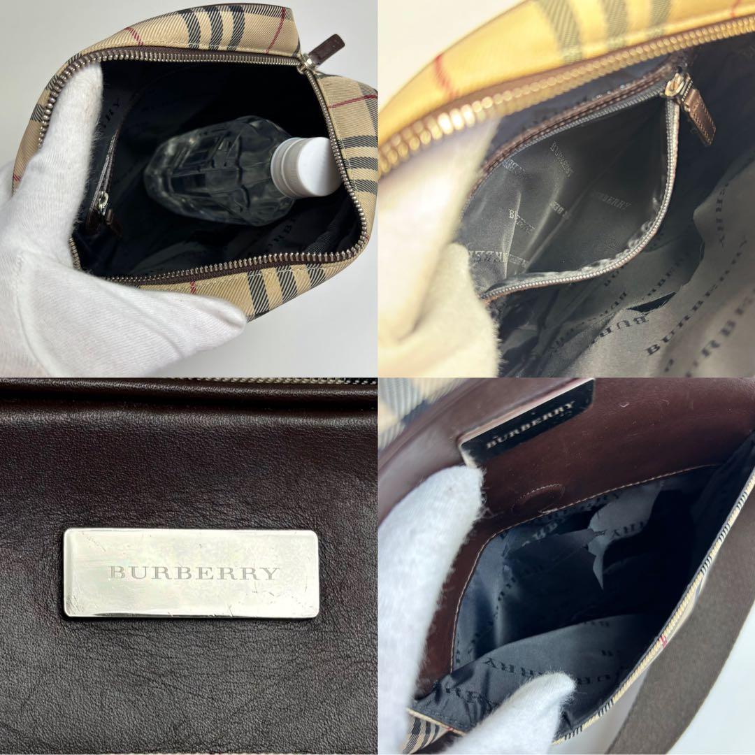 BURBERRY ショルダーバッグ ポシェット 斜めがけ ノバチェック ロゴ金具