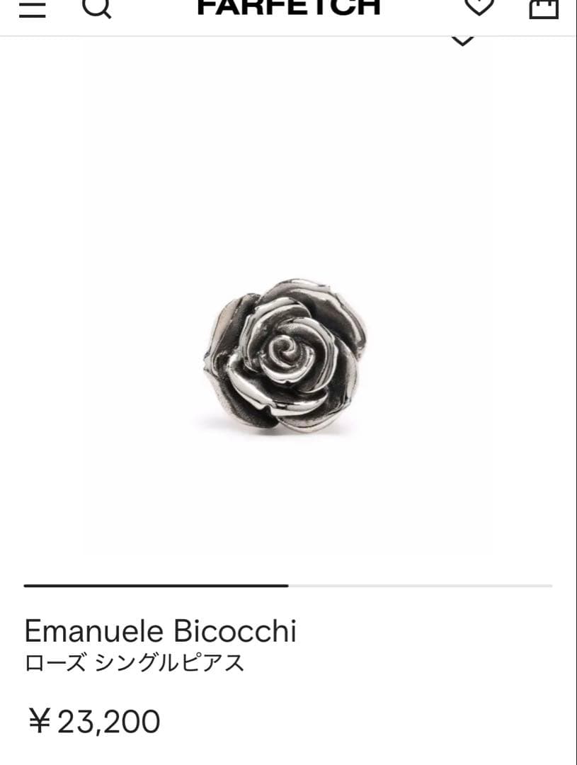 emanuele bicocchi 片耳用ピアスsilver925