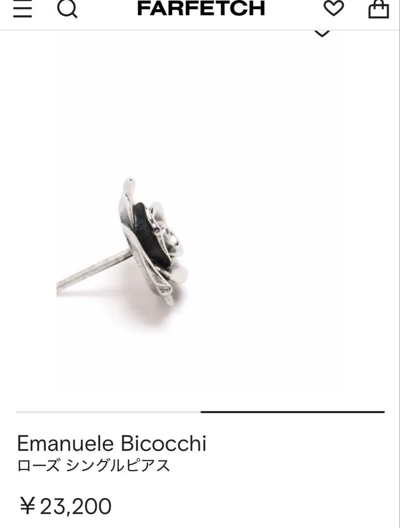emanuele bicocchi 片耳用ピアスsilver925