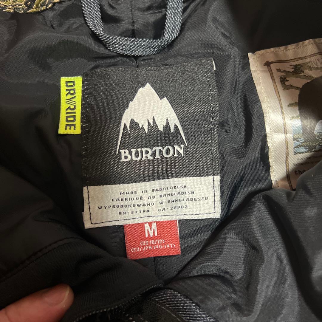 BURTON スノーボードウェア Mサイズ グレー/ネイビー