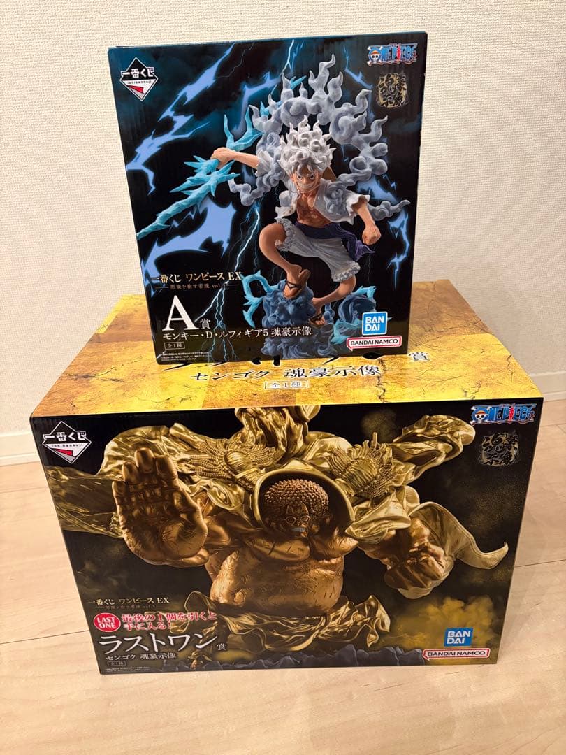 一番くじ ワンピースex　悪魔を宿す者達 A賞ルフィ、ラストワン賞センゴク