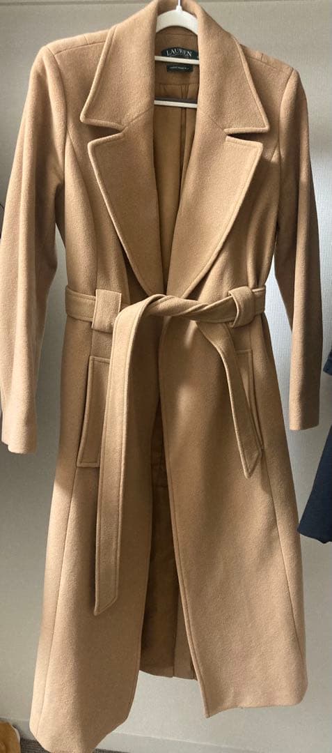 Ralph LAUREN ベージュ ロングコート ベルト付き