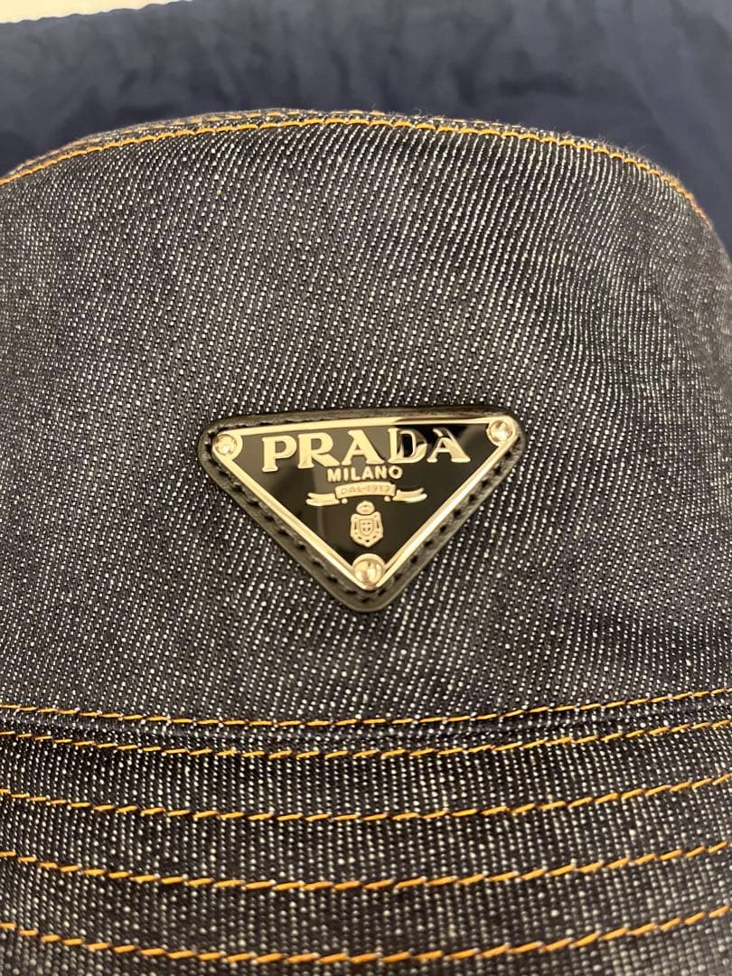 （新品）PRADA セルビッジデニム バケットハット XL プラダ