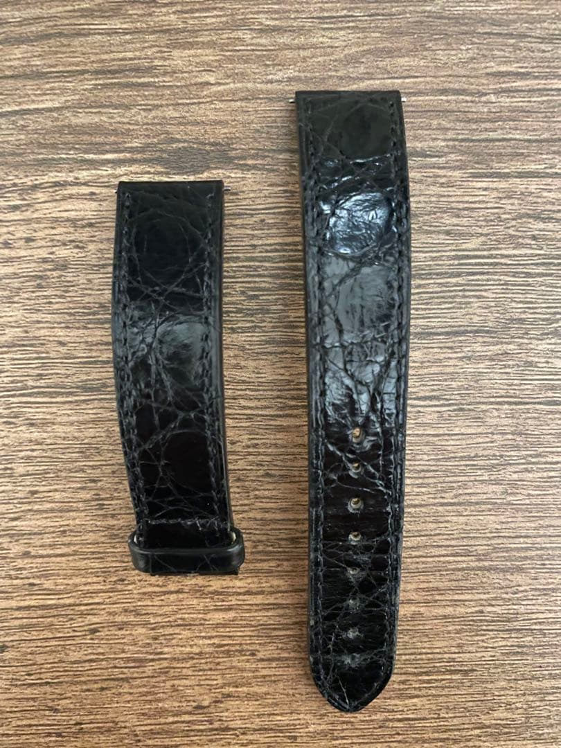 カミーユフォルネ 時計ベルト カイマン ブラック 18/16mm
