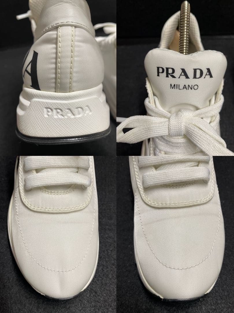 プラダ　レディース　スニーカー 美品　ホワイト　36 1/2 ルイヴィトン