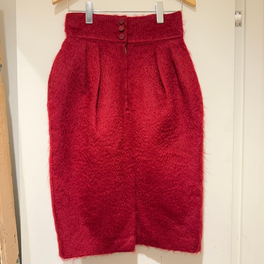 美品 JUN MIKAMI モヘアシャギーコート スカートセット