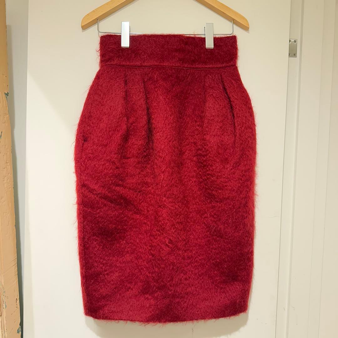 美品 JUN MIKAMI モヘアシャギーコート スカートセット