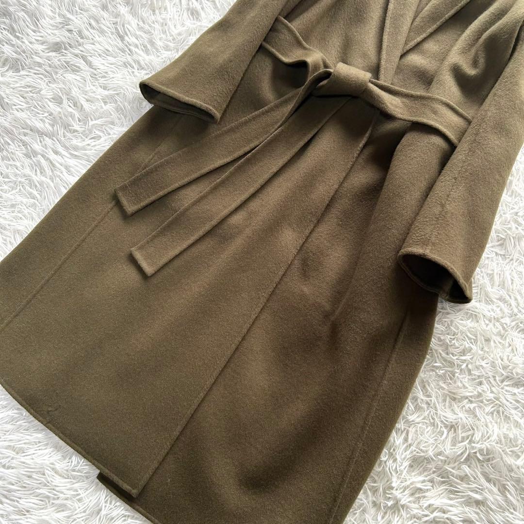 【美品】ランバンコレクション　ロングコート　カシミヤ混　マキシ丈　大きいサイズ