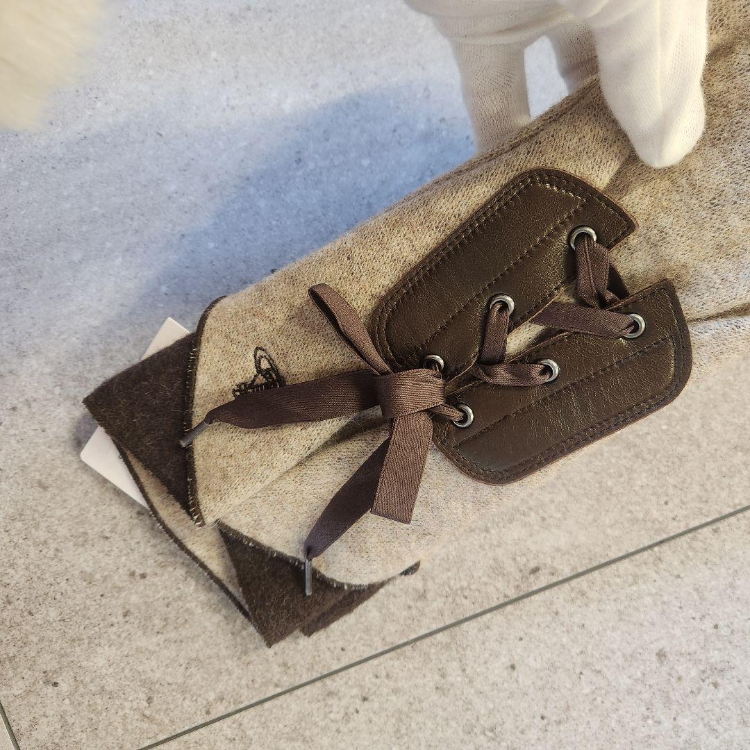 Vivienne Westwood リボン編み上げ手袋 21～22cmレディース