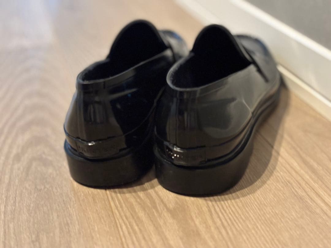 美品 HUNTERレインシューズ ローファー UK7 ※箱無し