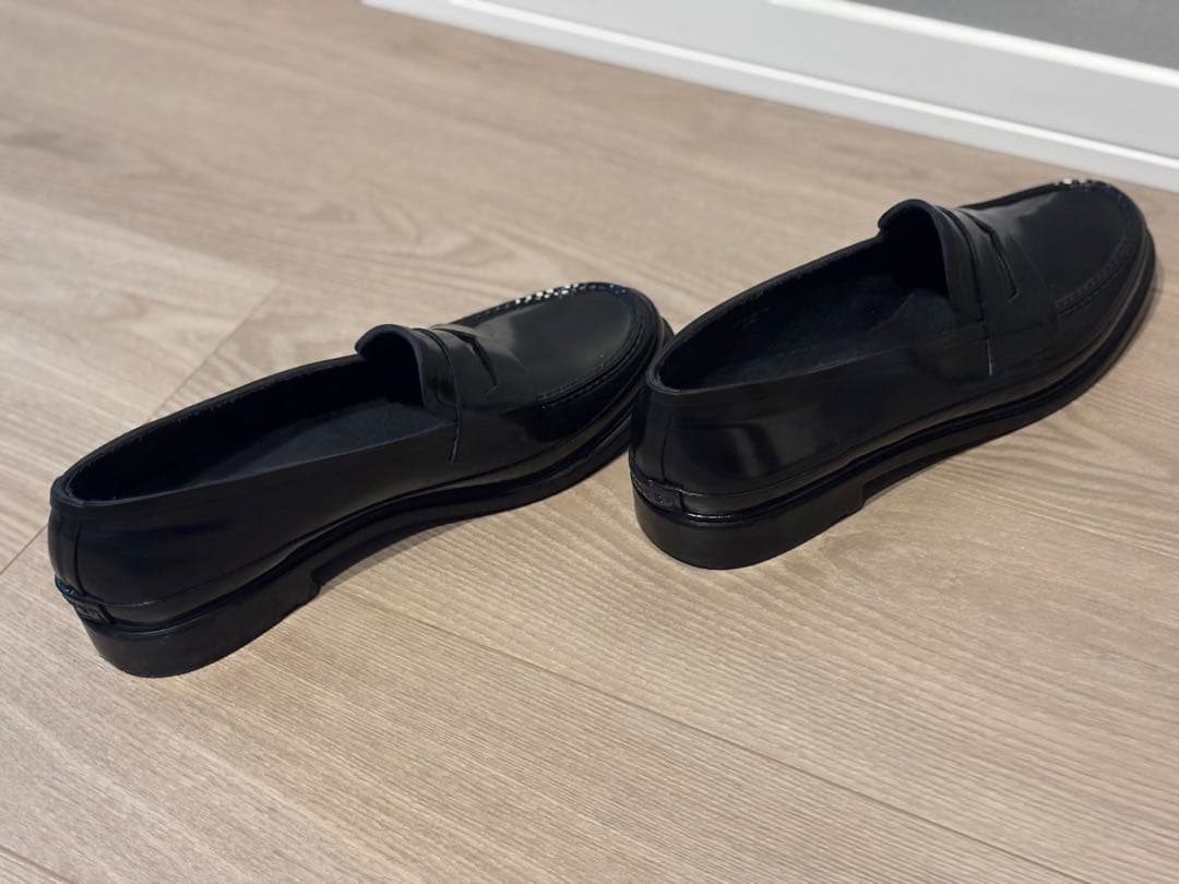 美品 HUNTERレインシューズ ローファー UK7 ※箱無し