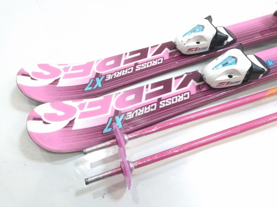 女の子 ジュニアスキー5点セット セレス 90cm ブーツ カザマ 18cm ◇