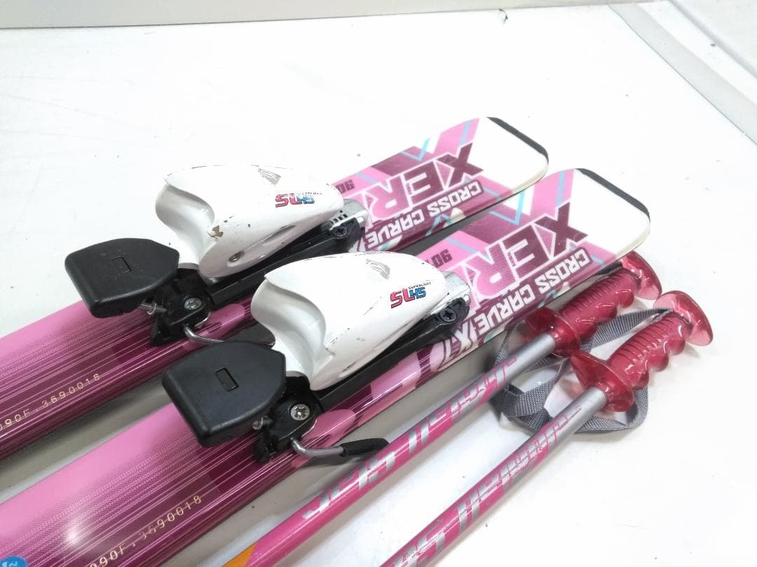 女の子 ジュニアスキー5点セット セレス 90cm ブーツ カザマ 18cm ◇