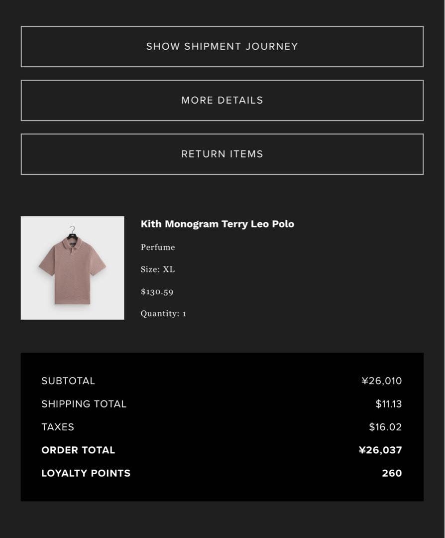 メ*1様 Kith Monogram Terry Leo Polo xl