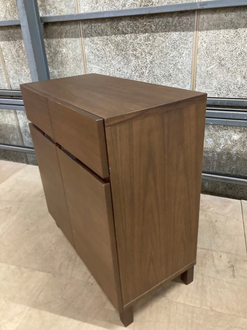 【廃盤品】MUJI 無印良品　ウォールナット 脚付キャビネット