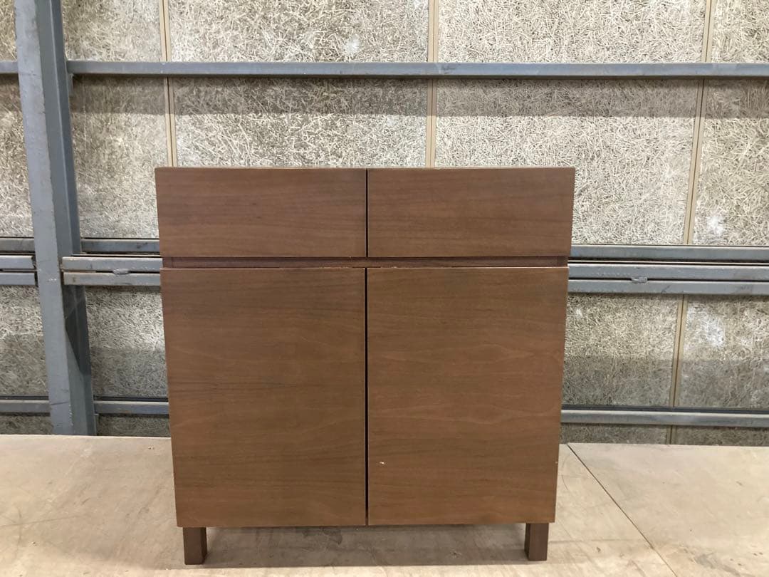 【廃盤品】MUJI 無印良品　ウォールナット 脚付キャビネット