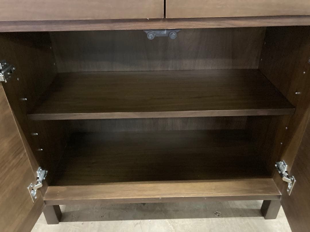 【廃盤品】MUJI 無印良品　ウォールナット 脚付キャビネット